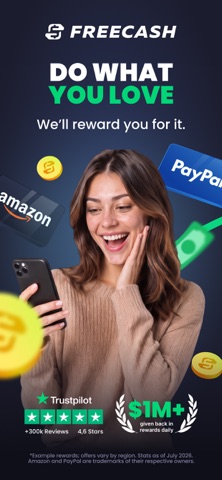 Freecash - Get Paid Real Money App Store screenshot