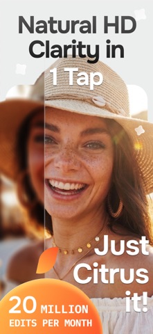 Citrus 1 Tap Photo Enhancer AI App Store screenshot