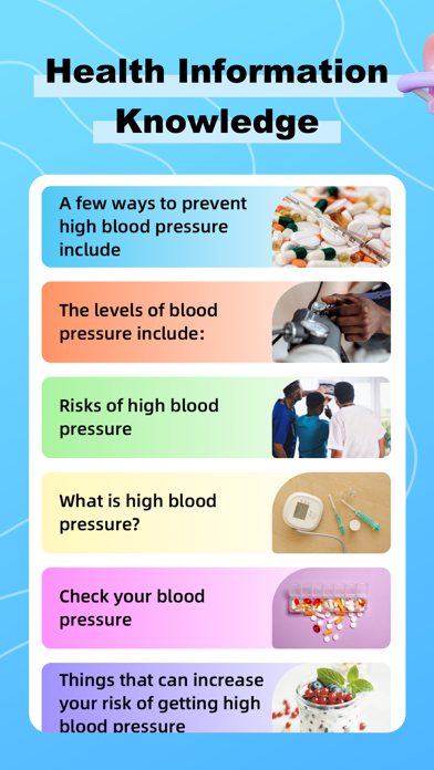 Palm Blood Pressure-Easy&Log App Store screenshot