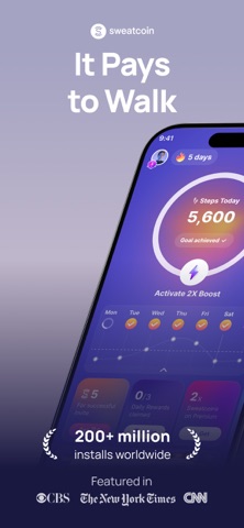 Sweatcoin Walking Step Counter App Store screenshot
