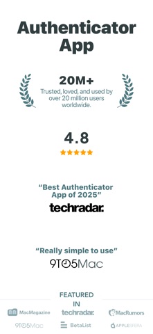 Authenticator App App Store screenshot