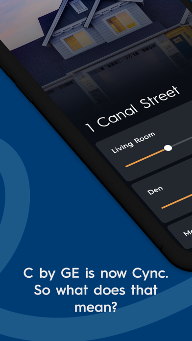 Cync (the new name of C by GE) App Store screenshot