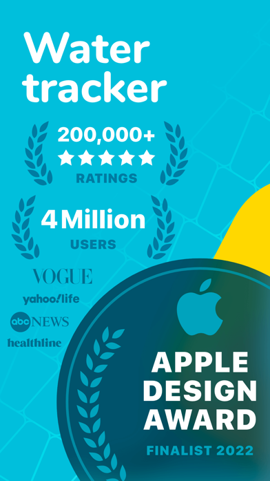 Water tracker Waterllama App Store screenshot