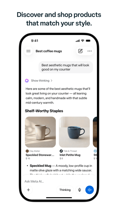 Meta AI App Store screenshot