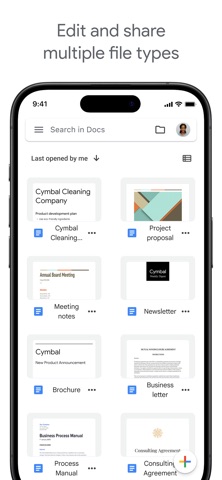 Google Docs App Store screenshot