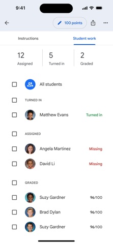 Google Classroom App Store screenshot