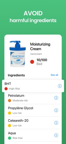 Yuka - Food & Cosmetic Scanner App Store screenshot