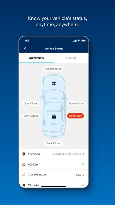 MyHyundai with Bluelink App Store screenshot