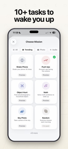 Wayk: Alarm Clock to Wake Up App Store screenshot