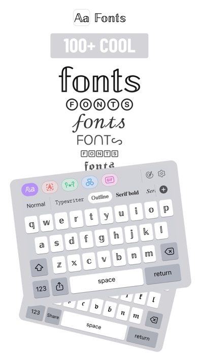 Fonts - AI Stickers App Store screenshot
