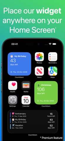 Countdown App Store screenshot