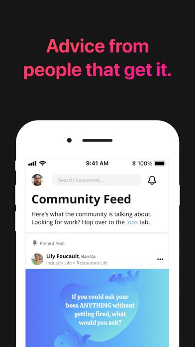 Seasoned: Jobs & Community App Store screenshot
