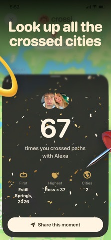 Crossi: Crossed Paths Before? App Store screenshot