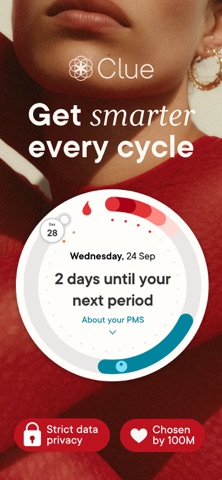 Clue Period & Cycle Tracker App Store screenshot