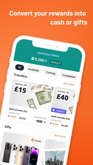 WeWard - Walking Rewards App App Store screenshot