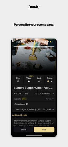 Posh – Create & Find Events App Store screenshot