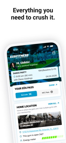 New EōS Fitness App Store screenshot