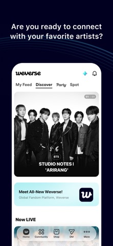 Weverse: Connect with Artists App Store screenshot