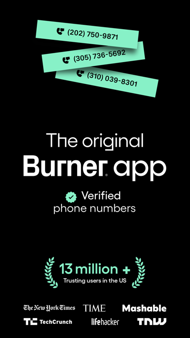 Burner: Second Phone Number App Store screenshot