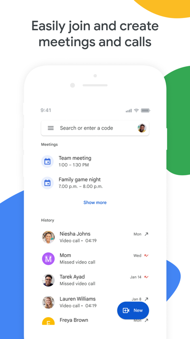 Google Meet App Store screenshot