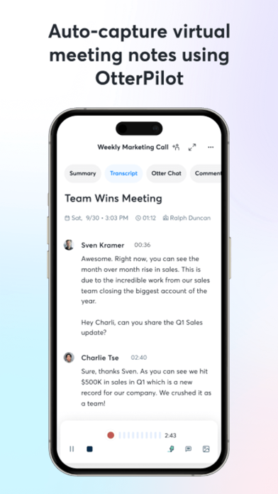 Otter Transcribe Voice Notes App Store screenshot