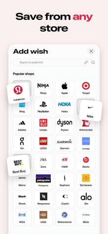 Listful - Wishlist & Shopping App Store screenshot