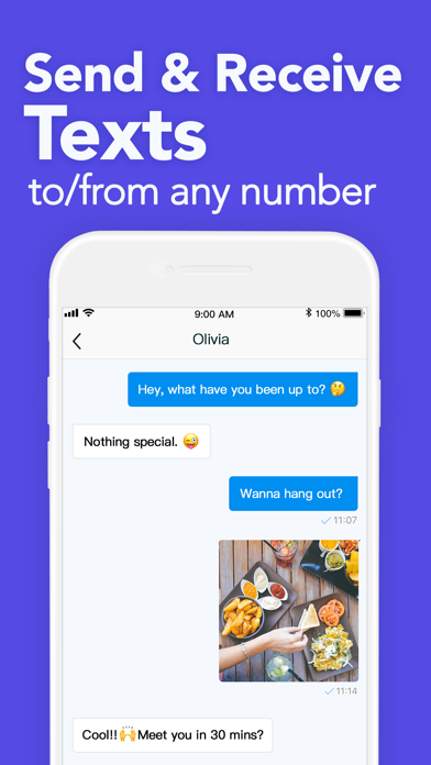 TalkU: Unlimited Calls + Texts App Store screenshot