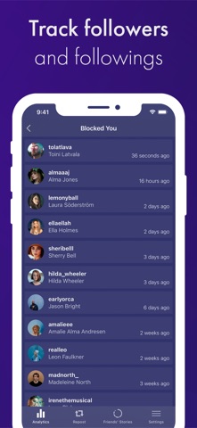 Reports+ Unfollowers Follower App Store screenshot