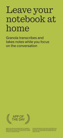 Granola - AI Meeting Notes App Store screenshot