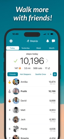 StepUp Pedometer Step Counter App Store screenshot