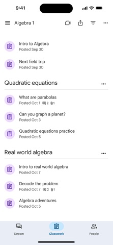 Google Classroom App Store screenshot