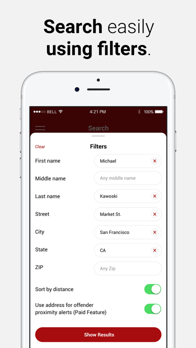 Offender Locator: Find & Watch App Store screenshot