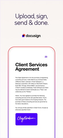 Docusign - Upload & Sign Docs App Store screenshot