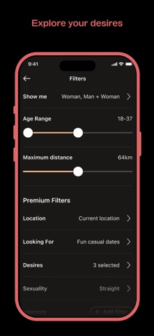 Nymph: Open-Minded Dating App App Store screenshot