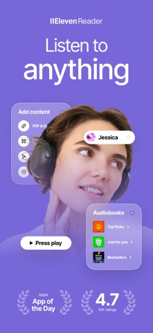 ElevenReader: Read Books Aloud App Store screenshot