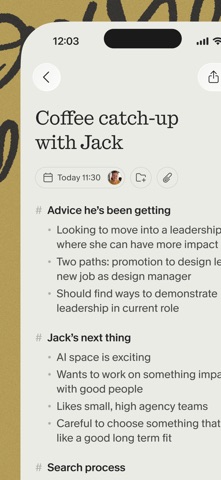 Granola - AI Meeting Notes App Store screenshot