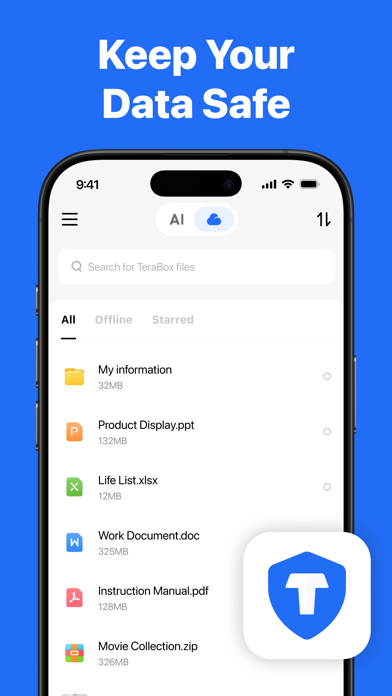 TeraBox: 1TB Cloud & AI Space App Store screenshot