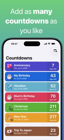 Countdown App Store screenshot