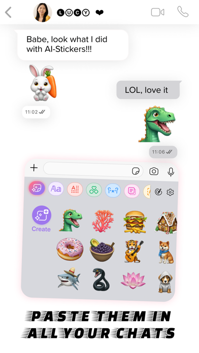 Fonts - AI Stickers App Store screenshot