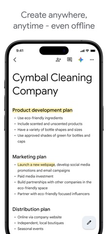 Google Docs App Store screenshot