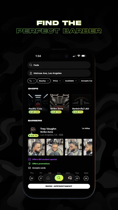 theCut: Find & Book Barbers App Store screenshot