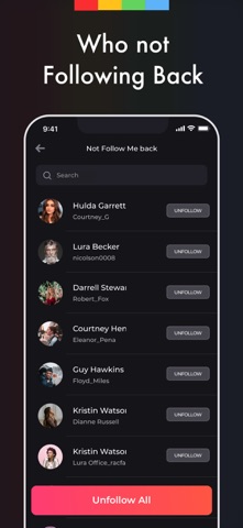 Reports Unfollowers Followers+ App Store screenshot