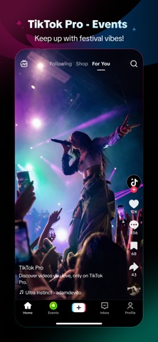 TikTok Pro - Events App Store screenshot