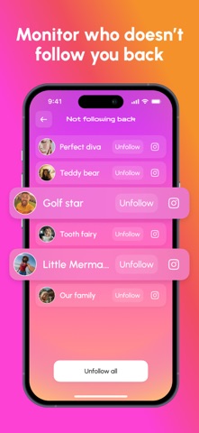 Track Followers Unfollowers App Store screenshot
