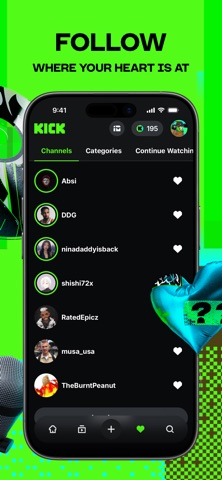 KICK - Live Streaming App Store screenshot