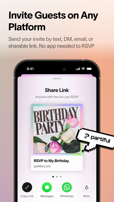 Partiful: Party Invite Maker App Store screenshot