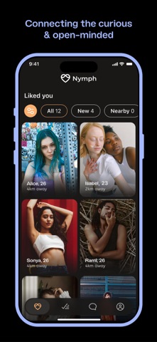 Nymph: Open-Minded Dating App App Store screenshot