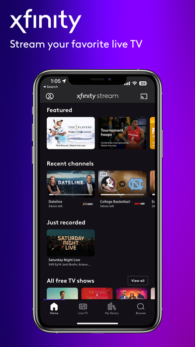 Xfinity Stream App Store screenshot