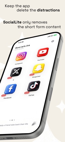 SocialLite-Block Reels&Shorts App Store screenshot
