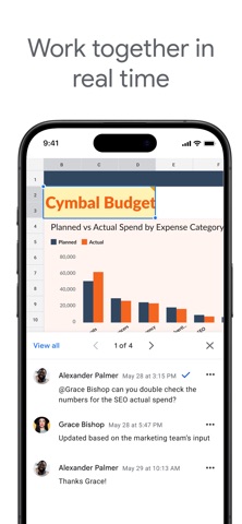 Google Sheets App Store screenshot